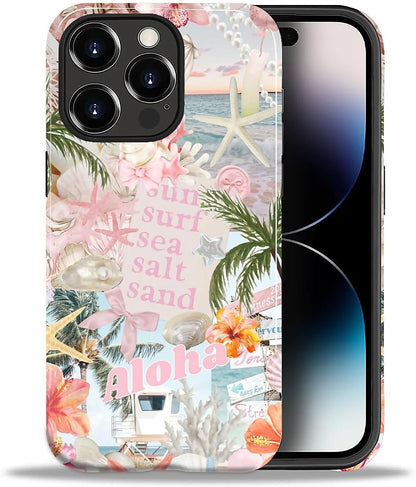 Case Designed for iPhone 17, Hybrid 2-Layer Case, Military-Grade Protection Durable Shockproof Anti-Scratch Phone Case, Lemon Summer Collage