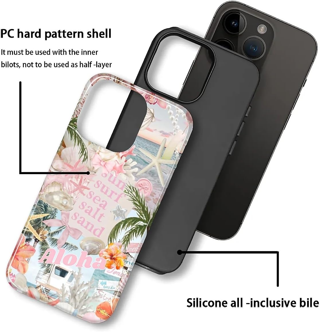 Case Designed for iPhone 17, Hybrid 2-Layer Case, Military-Grade Protection Durable Shockproof Anti-Scratch Phone Case, Lemon Summer Collage
