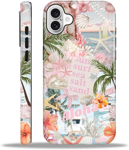Case Designed for iPhone 17, Hybrid 2-Layer Case, Military-Grade Protection Durable Shockproof Anti-Scratch Phone Case, Lemon Summer Collage