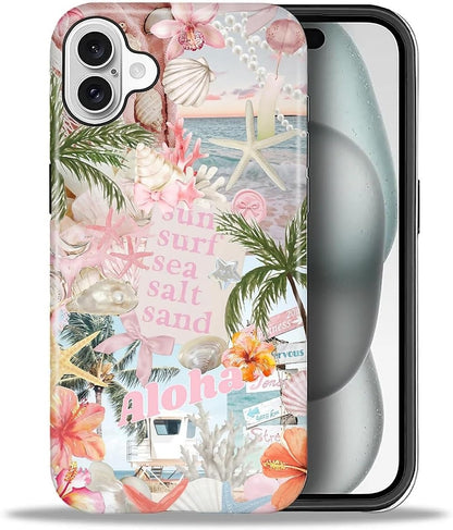 Case Designed for iPhone 17, Hybrid 2-Layer Case, Military-Grade Protection Durable Shockproof Anti-Scratch Phone Case, Lemon Summer Collage