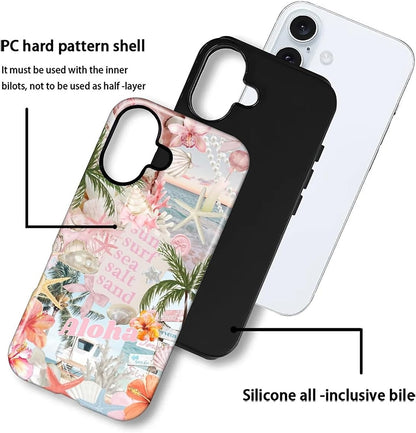 Case Designed for iPhone 17, Hybrid 2-Layer Case, Military-Grade Protection Durable Shockproof Anti-Scratch Phone Case, Lemon Summer Collage