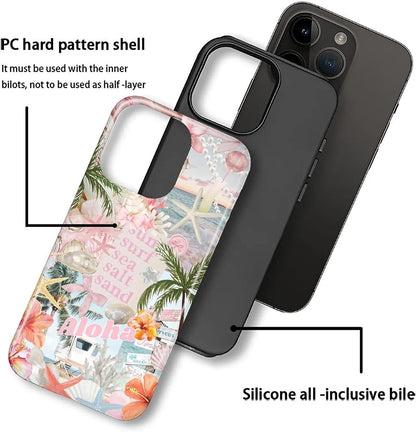 Case Designed for iPhone 17, Hybrid 2-Layer Case, Military-Grade Protection Durable Shockproof Anti-Scratch Phone Case, Lemon Summer Collage