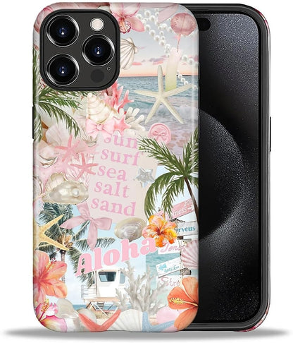 Case Designed for iPhone 17, Hybrid 2-Layer Case, Military-Grade Protection Durable Shockproof Anti-Scratch Phone Case, Lemon Summer Collage