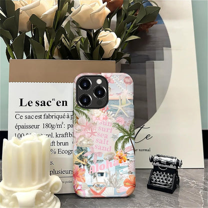 Case Designed for iPhone 17, Hybrid 2-Layer Case, Military-Grade Protection Durable Shockproof Anti-Scratch Phone Case, Lemon Summer Collage