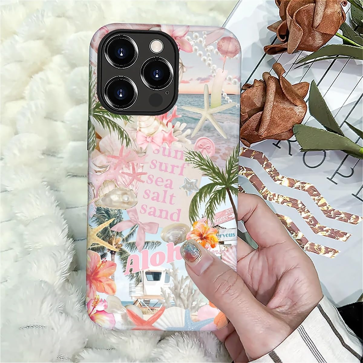 Case Designed for iPhone 17, Hybrid 2-Layer Case, Military-Grade Protection Durable Shockproof Anti-Scratch Phone Case, Lemon Summer Collage