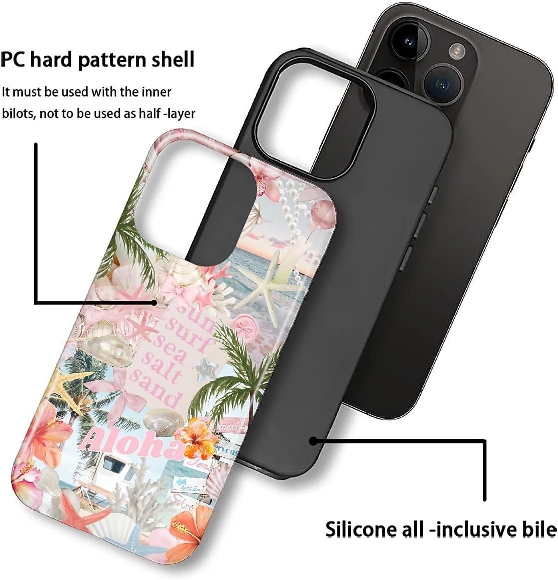 Case Designed for iPhone 17, Hybrid 2-Layer Case, Military-Grade Protection Durable Shockproof Anti-Scratch Phone Case, Lemon Summer Collage