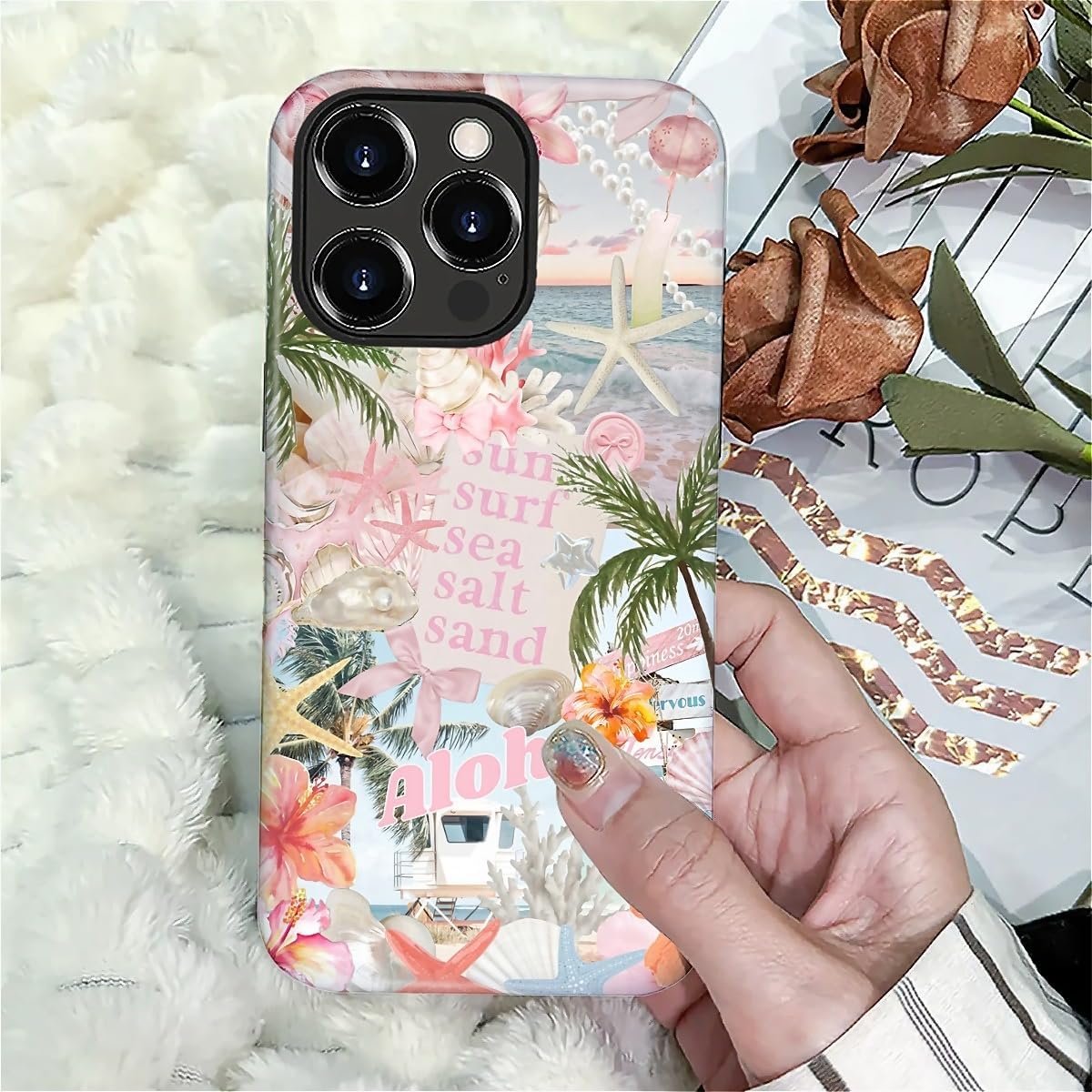 Case Designed for iPhone 17, Hybrid 2-Layer Case, Military-Grade Protection Durable Shockproof Anti-Scratch Phone Case, Lemon Summer Collage