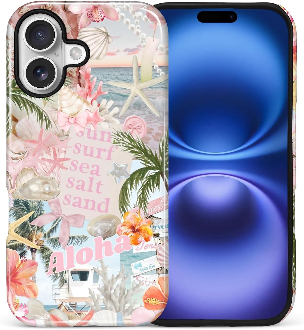 Case Designed for iPhone 17, Hybrid 2-Layer Case, Military-Grade Protection Durable Shockproof Anti-Scratch Phone Case, Lemon Summer Collage