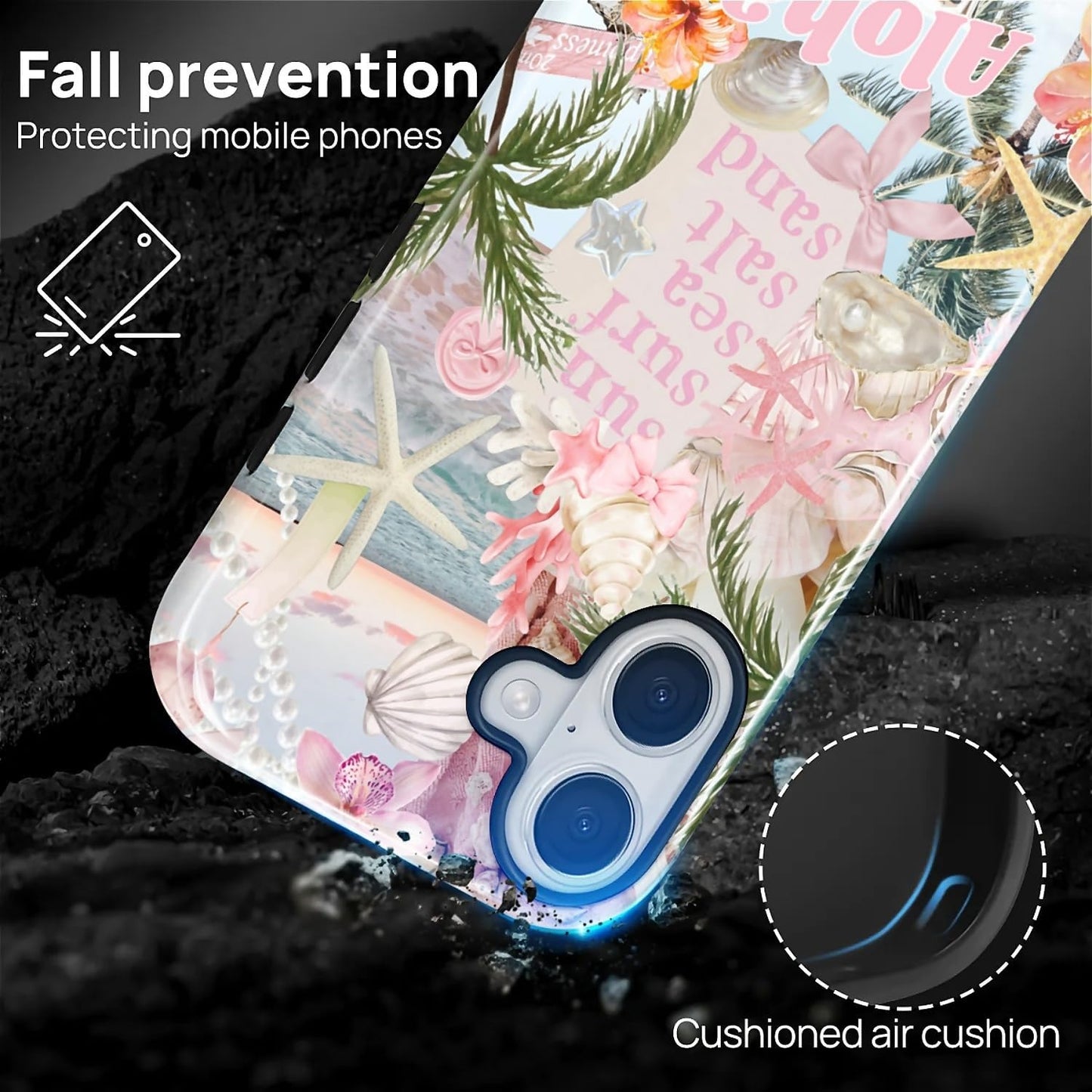 Case Designed for iPhone 17, Hybrid 2-Layer Case, Military-Grade Protection Durable Shockproof Anti-Scratch Phone Case, Lemon Summer Collage