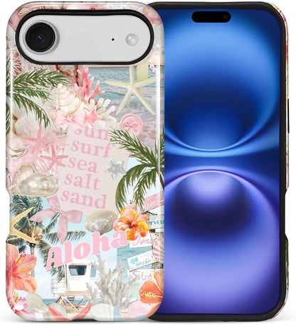 Case Designed for iPhone 17, Hybrid 2-Layer Case, Military-Grade Protection Durable Shockproof Anti-Scratch Phone Case, Lemon Summer Collage