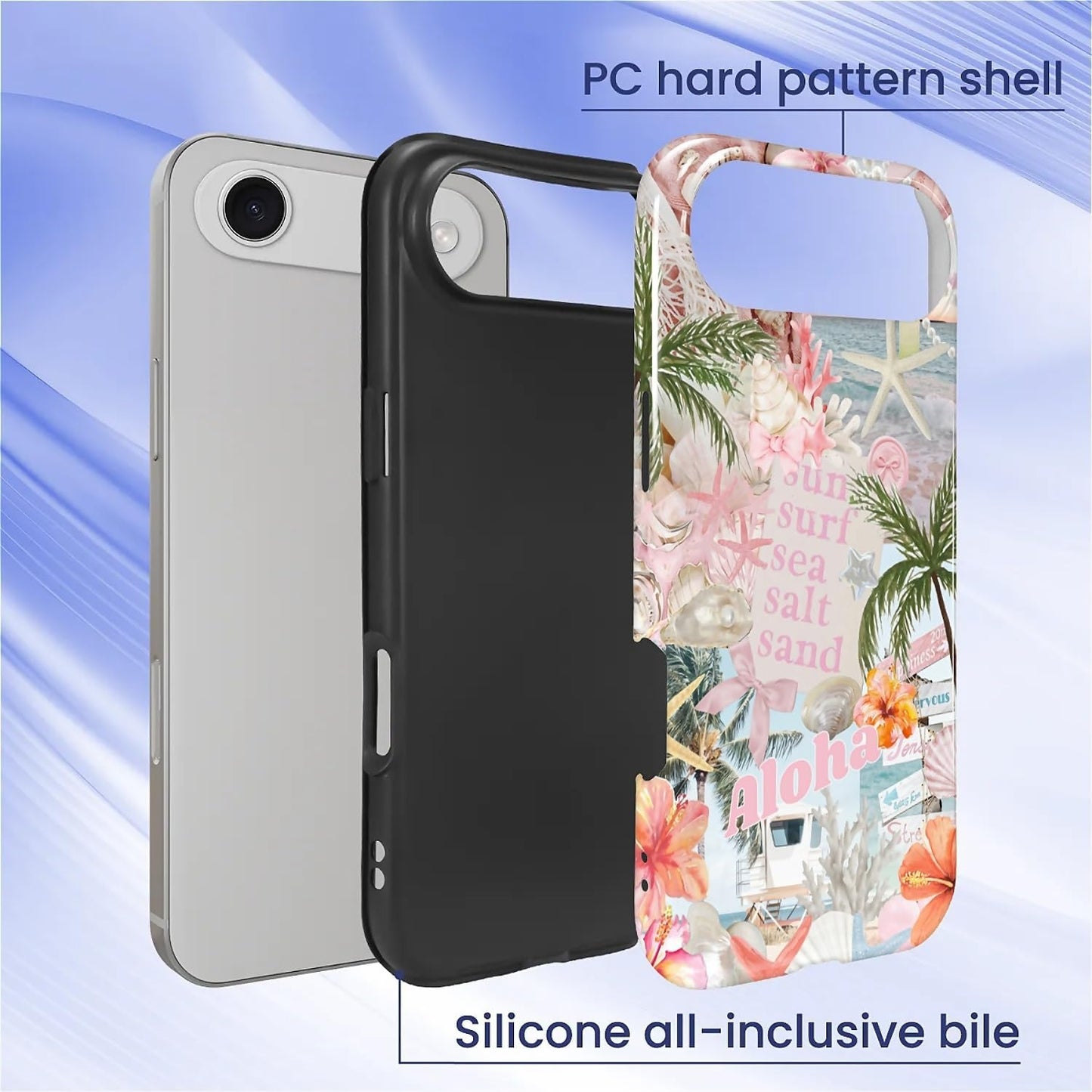 Case Designed for iPhone 17, Hybrid 2-Layer Case, Military-Grade Protection Durable Shockproof Anti-Scratch Phone Case, Lemon Summer Collage