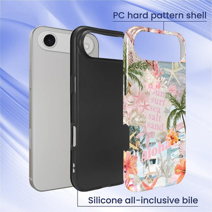 Case Designed for iPhone 17, Hybrid 2-Layer Case, Military-Grade Protection Durable Shockproof Anti-Scratch Phone Case, Lemon Summer Collage