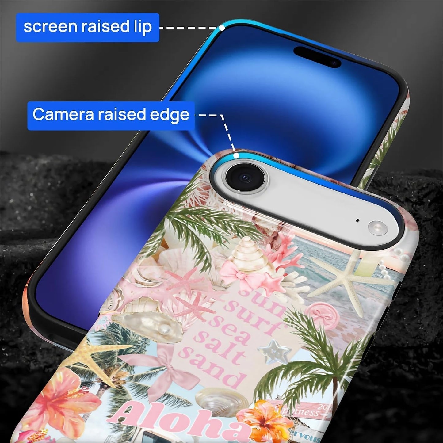 Case Designed for iPhone 17, Hybrid 2-Layer Case, Military-Grade Protection Durable Shockproof Anti-Scratch Phone Case, Lemon Summer Collage