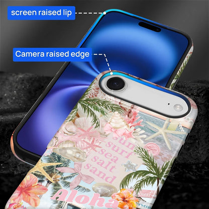 Case Designed for iPhone 17, Hybrid 2-Layer Case, Military-Grade Protection Durable Shockproof Anti-Scratch Phone Case, Lemon Summer Collage