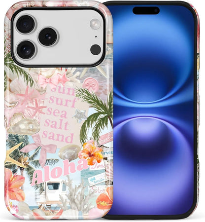Case Designed for iPhone 17, Hybrid 2-Layer Case, Military-Grade Protection Durable Shockproof Anti-Scratch Phone Case, Lemon Summer Collage