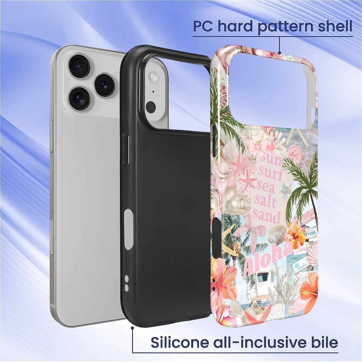 Case Designed for iPhone 17, Hybrid 2-Layer Case, Military-Grade Protection Durable Shockproof Anti-Scratch Phone Case, Lemon Summer Collage