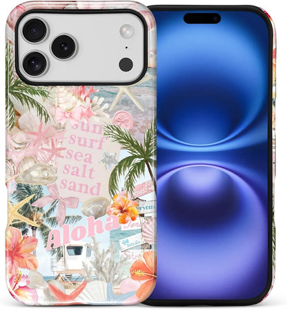Case Designed for iPhone 17, Hybrid 2-Layer Case, Military-Grade Protection Durable Shockproof Anti-Scratch Phone Case, Lemon Summer Collage
