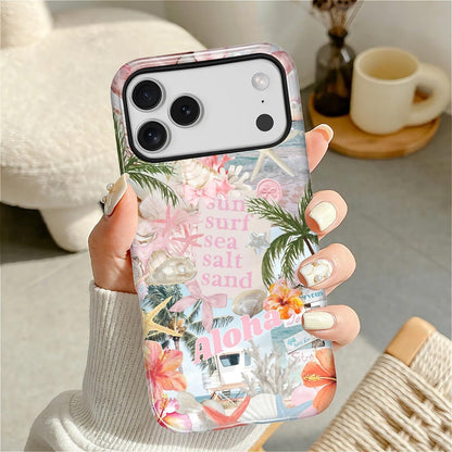 Case Designed for iPhone 17, Hybrid 2-Layer Case, Military-Grade Protection Durable Shockproof Anti-Scratch Phone Case, Lemon Summer Collage