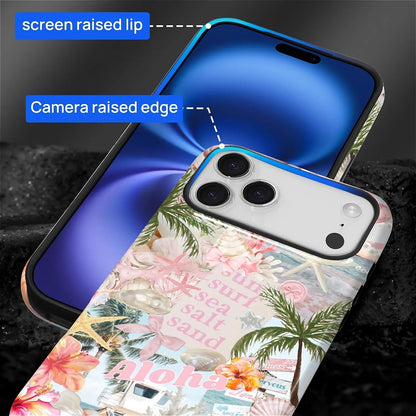 Case Designed for iPhone 17, Hybrid 2-Layer Case, Military-Grade Protection Durable Shockproof Anti-Scratch Phone Case, Lemon Summer Collage