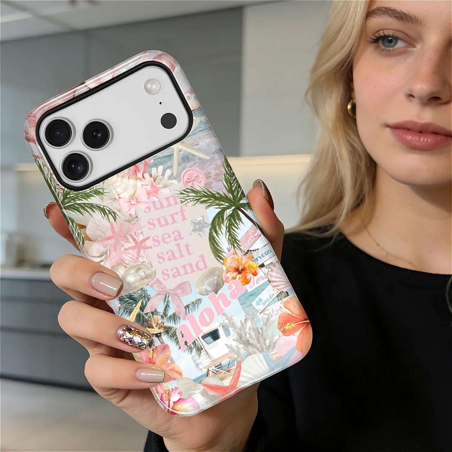 Case Designed for iPhone 17, Hybrid 2-Layer Case, Military-Grade Protection Durable Shockproof Anti-Scratch Phone Case, Lemon Summer Collage