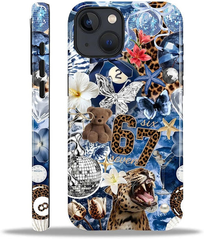 Case Designed for iPhone 17, Hybrid 2-Layer Case, Military-Grade Protection Durable Shockproof Anti-Scratch Phone Case, Lemon Summer Collage