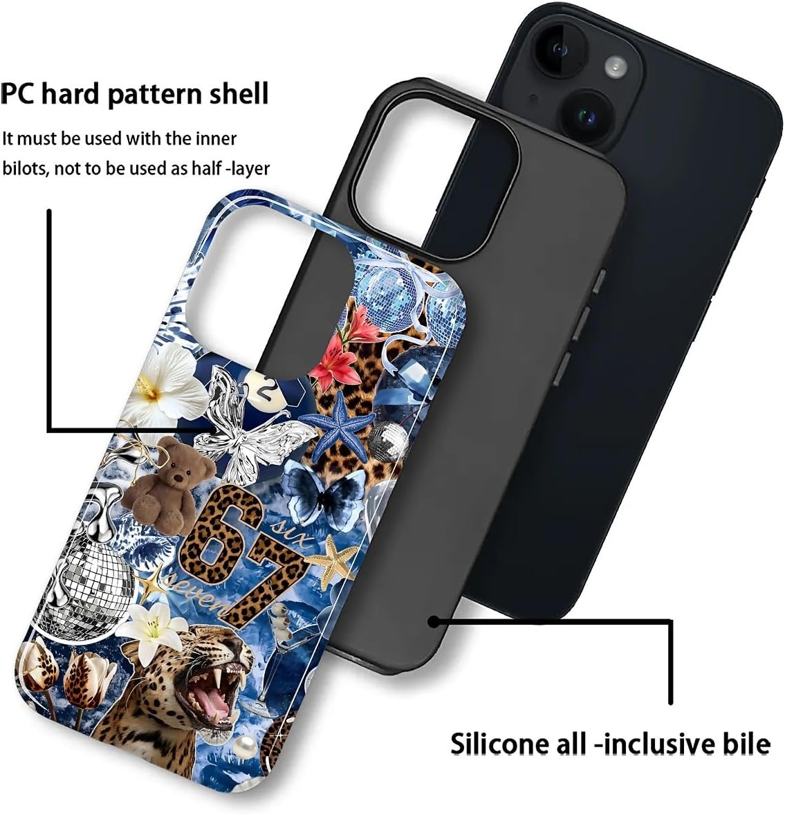 Case Designed for iPhone 17, Hybrid 2-Layer Case, Military-Grade Protection Durable Shockproof Anti-Scratch Phone Case, Lemon Summer Collage