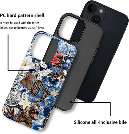 Case Designed for iPhone 17, Hybrid 2-Layer Case, Military-Grade Protection Durable Shockproof Anti-Scratch Phone Case, Lemon Summer Collage