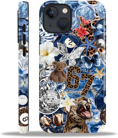 Case Designed for iPhone 17, Hybrid 2-Layer Case, Military-Grade Protection Durable Shockproof Anti-Scratch Phone Case, Lemon Summer Collage