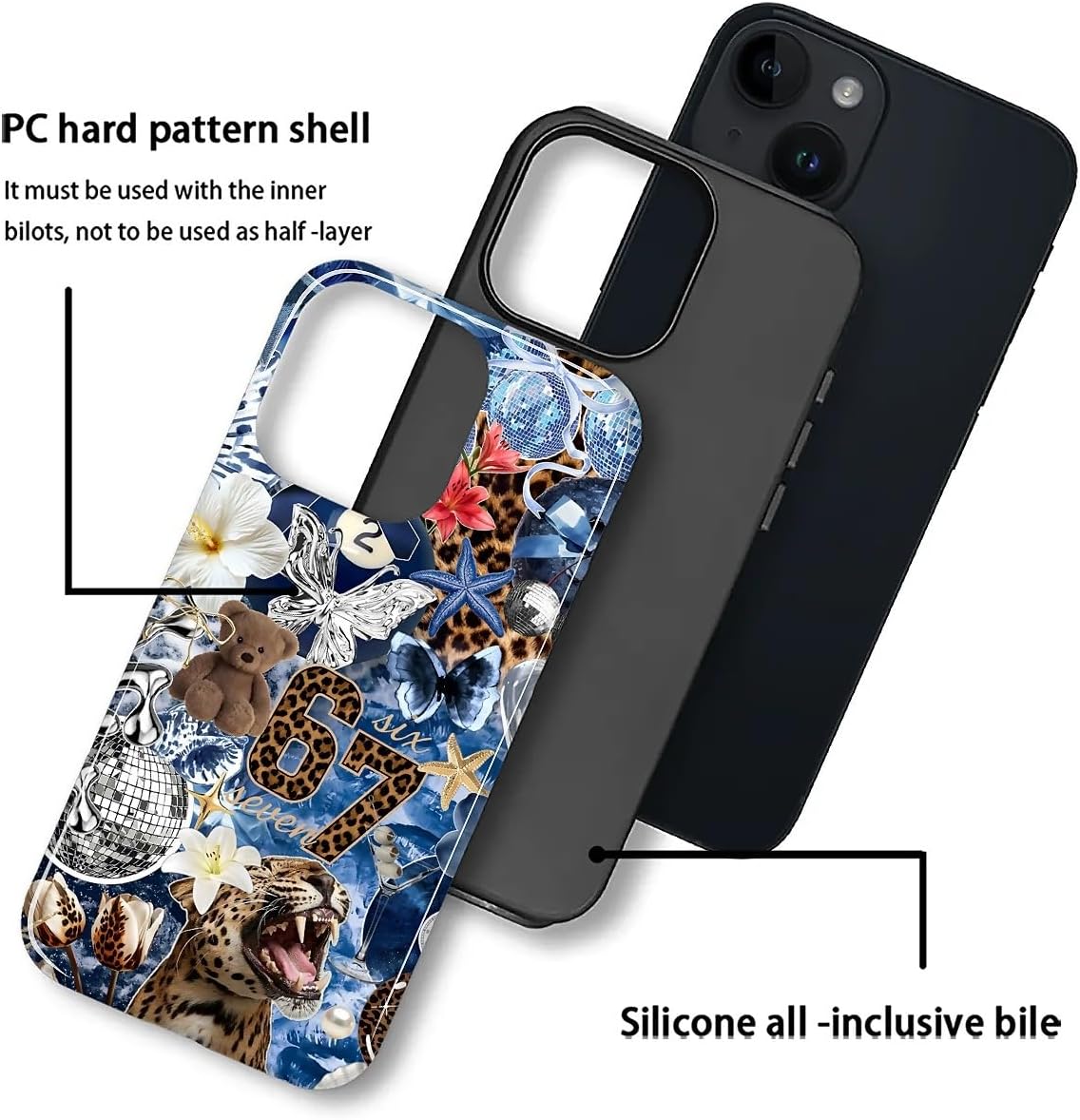 Case Designed for iPhone 17, Hybrid 2-Layer Case, Military-Grade Protection Durable Shockproof Anti-Scratch Phone Case, Lemon Summer Collage