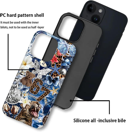 Case Designed for iPhone 17, Hybrid 2-Layer Case, Military-Grade Protection Durable Shockproof Anti-Scratch Phone Case, Lemon Summer Collage