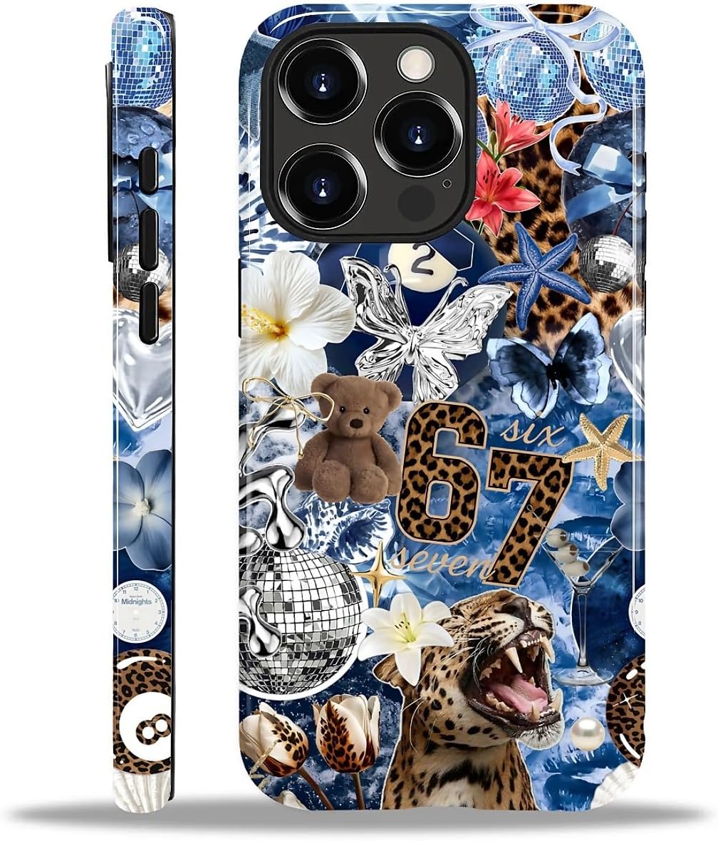 Case Designed for iPhone 17, Hybrid 2-Layer Case, Military-Grade Protection Durable Shockproof Anti-Scratch Phone Case, Lemon Summer Collage