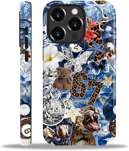 Case Designed for iPhone 17, Hybrid 2-Layer Case, Military-Grade Protection Durable Shockproof Anti-Scratch Phone Case, Lemon Summer Collage