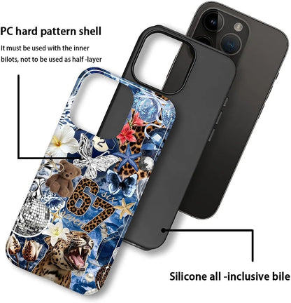 Case Designed for iPhone 17, Hybrid 2-Layer Case, Military-Grade Protection Durable Shockproof Anti-Scratch Phone Case, Lemon Summer Collage