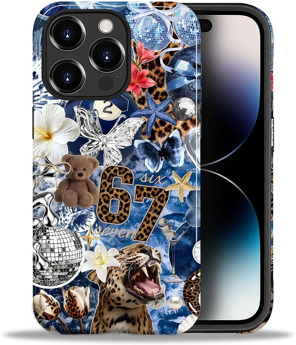 Case Designed for iPhone 17, Hybrid 2-Layer Case, Military-Grade Protection Durable Shockproof Anti-Scratch Phone Case, Lemon Summer Collage