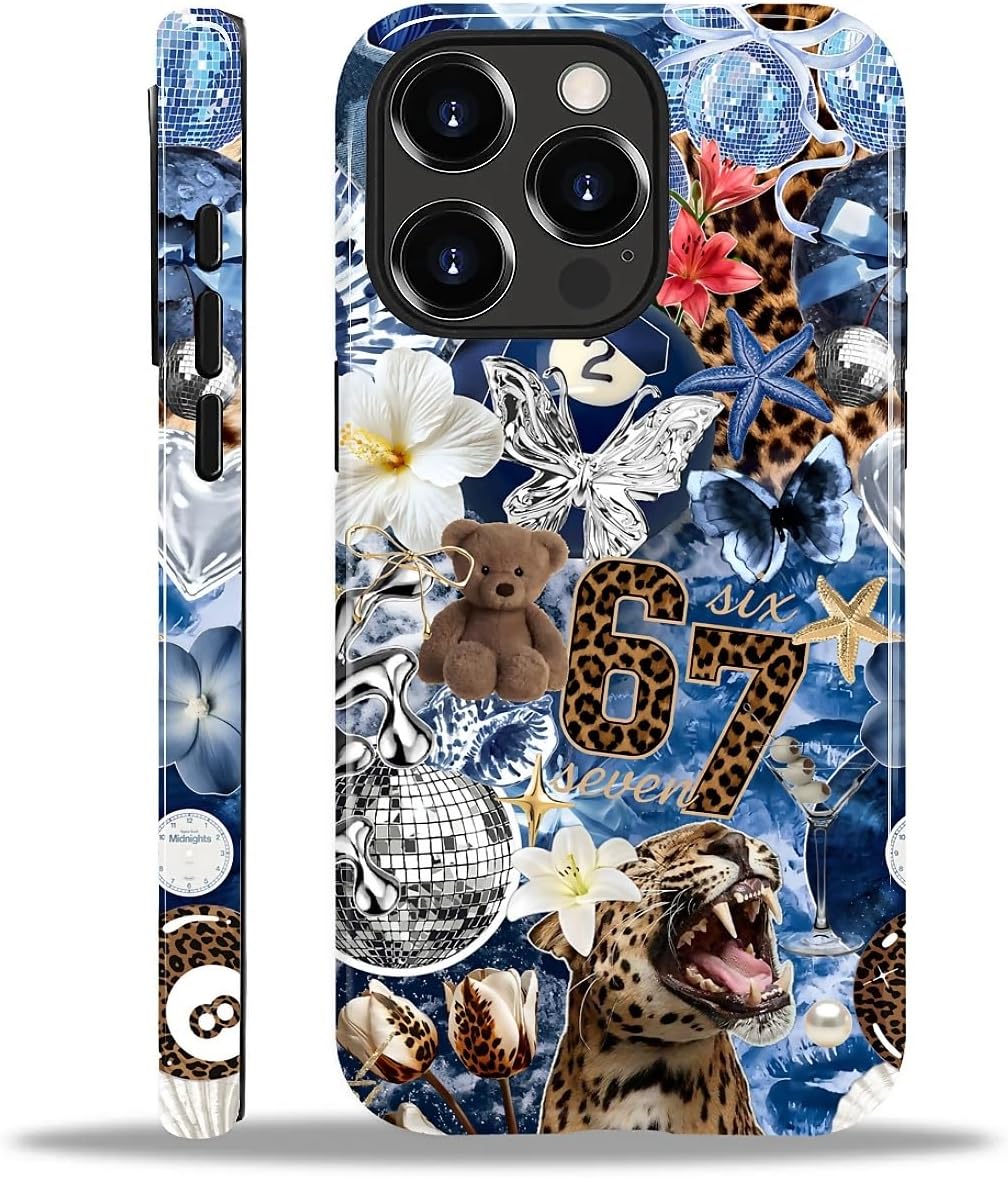 Case Designed for iPhone 17, Hybrid 2-Layer Case, Military-Grade Protection Durable Shockproof Anti-Scratch Phone Case, Lemon Summer Collage