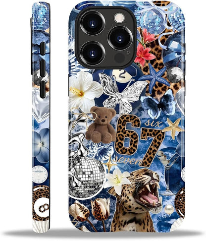 Case Designed for iPhone 17, Hybrid 2-Layer Case, Military-Grade Protection Durable Shockproof Anti-Scratch Phone Case, Lemon Summer Collage