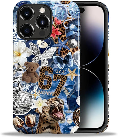 Case Designed for iPhone 17, Hybrid 2-Layer Case, Military-Grade Protection Durable Shockproof Anti-Scratch Phone Case, Lemon Summer Collage