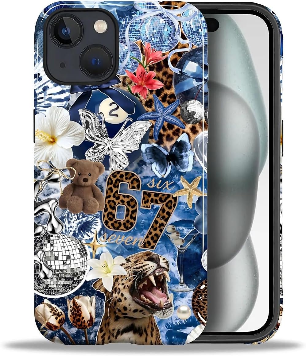 Case Designed for iPhone 17, Hybrid 2-Layer Case, Military-Grade Protection Durable Shockproof Anti-Scratch Phone Case, Lemon Summer Collage
