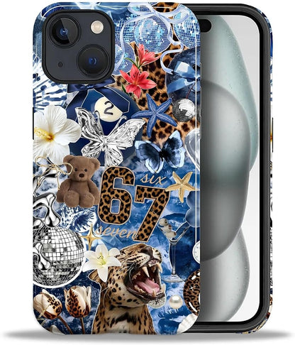 Case Designed for iPhone 17, Hybrid 2-Layer Case, Military-Grade Protection Durable Shockproof Anti-Scratch Phone Case, Lemon Summer Collage