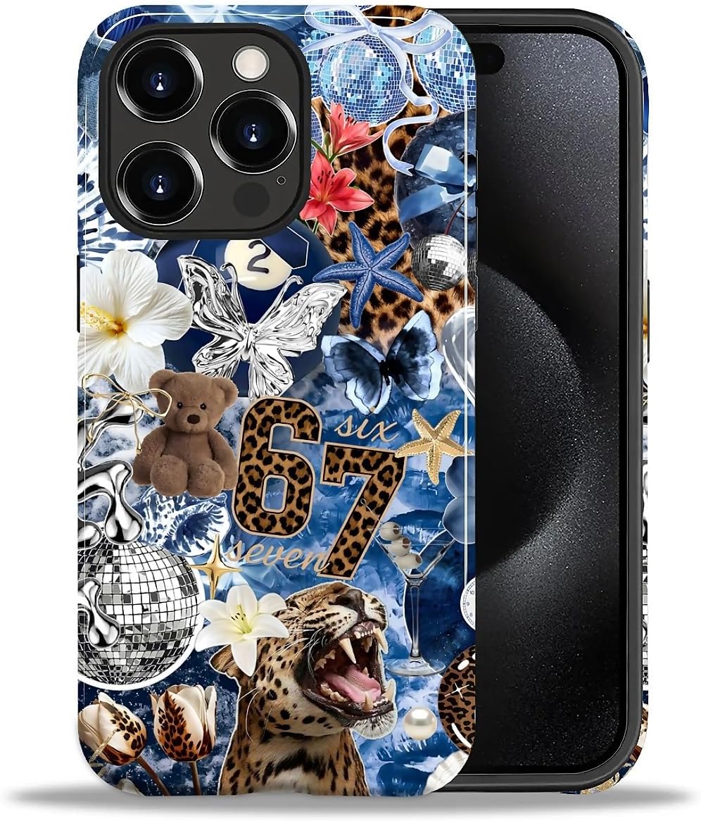 Case Designed for iPhone 17, Hybrid 2-Layer Case, Military-Grade Protection Durable Shockproof Anti-Scratch Phone Case, Lemon Summer Collage