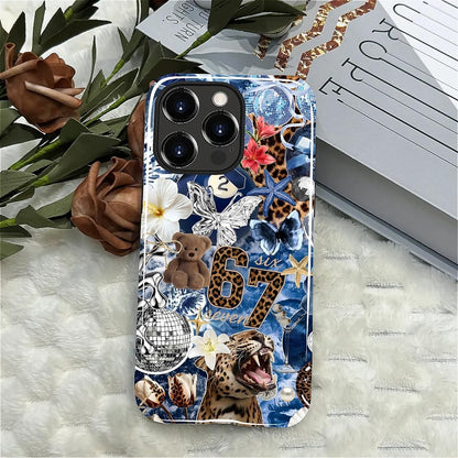Case Designed for iPhone 17, Hybrid 2-Layer Case, Military-Grade Protection Durable Shockproof Anti-Scratch Phone Case, Lemon Summer Collage