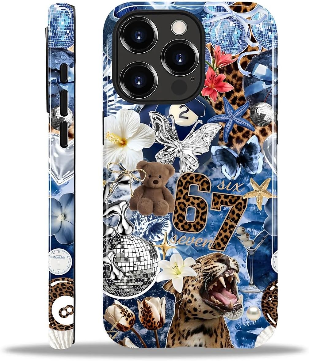 Case Designed for iPhone 17, Hybrid 2-Layer Case, Military-Grade Protection Durable Shockproof Anti-Scratch Phone Case, Lemon Summer Collage