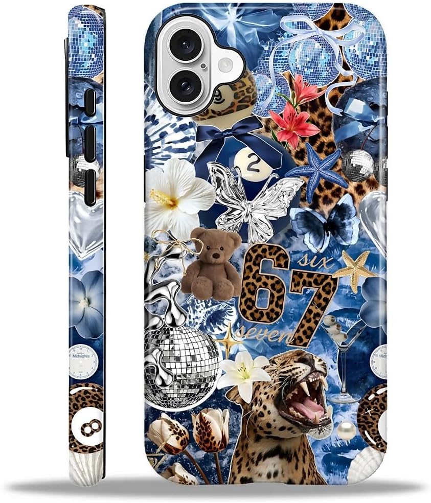 Case Designed for iPhone 17, Hybrid 2-Layer Case, Military-Grade Protection Durable Shockproof Anti-Scratch Phone Case, Lemon Summer Collage