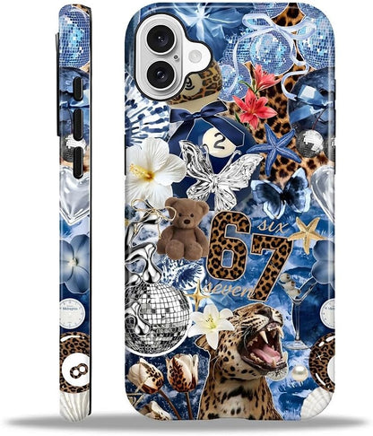 Case Designed for iPhone 17, Hybrid 2-Layer Case, Military-Grade Protection Durable Shockproof Anti-Scratch Phone Case, Lemon Summer Collage