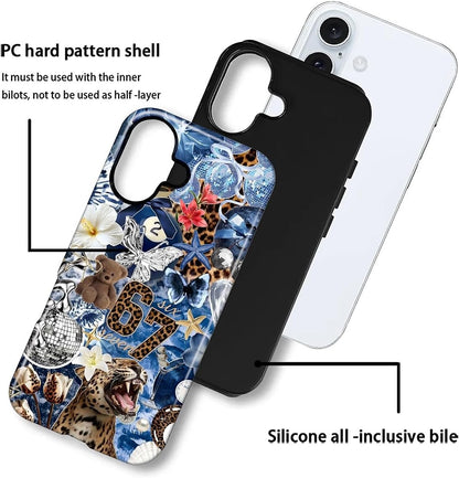 Case Designed for iPhone 17, Hybrid 2-Layer Case, Military-Grade Protection Durable Shockproof Anti-Scratch Phone Case, Lemon Summer Collage