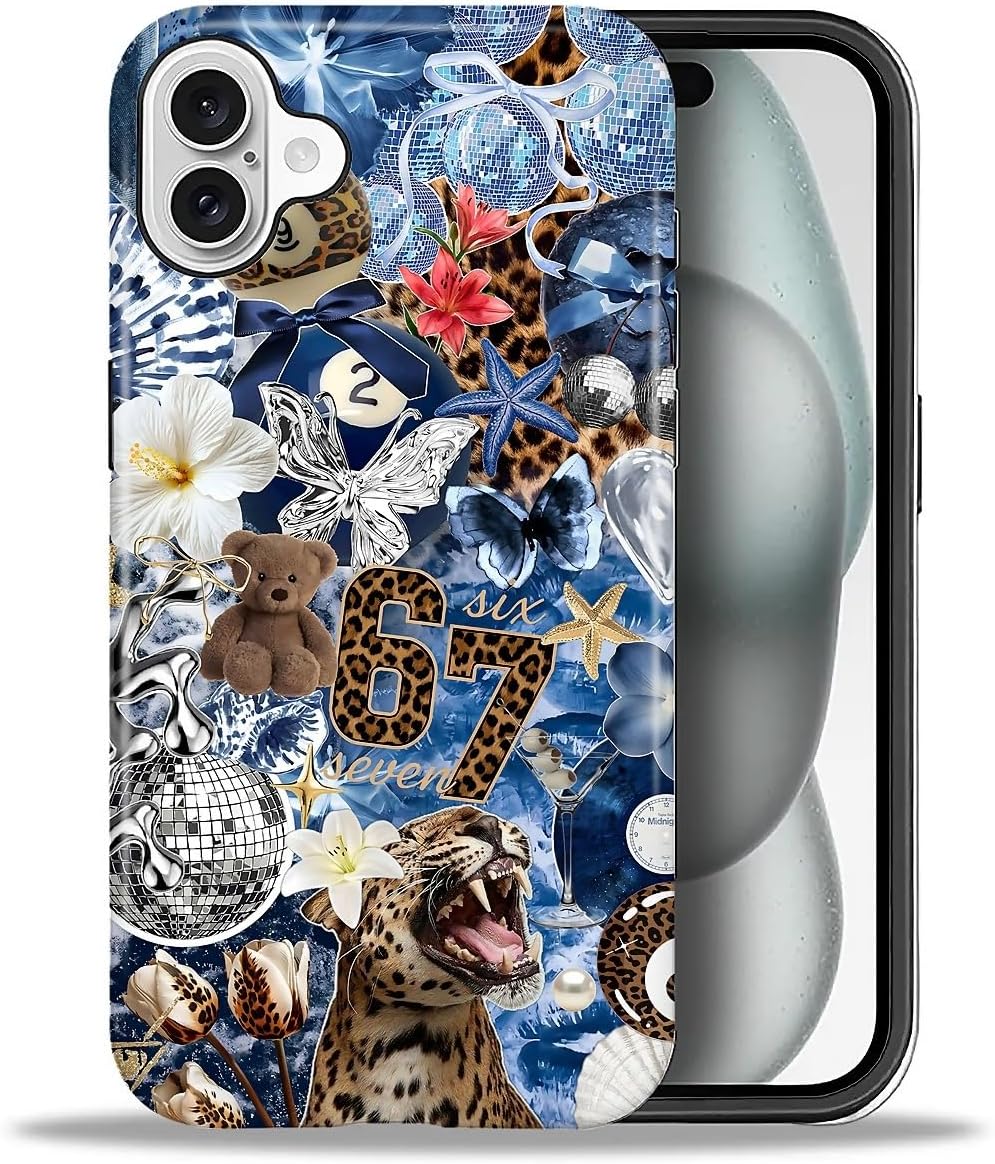 Case Designed for iPhone 17, Hybrid 2-Layer Case, Military-Grade Protection Durable Shockproof Anti-Scratch Phone Case, Lemon Summer Collage