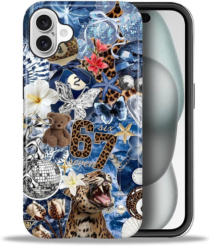 Case Designed for iPhone 17, Hybrid 2-Layer Case, Military-Grade Protection Durable Shockproof Anti-Scratch Phone Case, Lemon Summer Collage