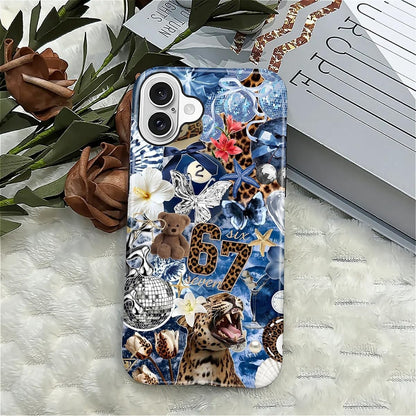 Case Designed for iPhone 17, Hybrid 2-Layer Case, Military-Grade Protection Durable Shockproof Anti-Scratch Phone Case, Lemon Summer Collage