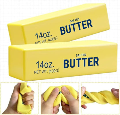 Yellow Squeeze Cheese Squishy - Squeeze Luck Cheese Squishy Skin Soft , Soft Novelty Slow Rising Sensory Cheese Stress & Anxiety Relief Fidget Toys (Yellow-Cheese & Butter, M(6cm))