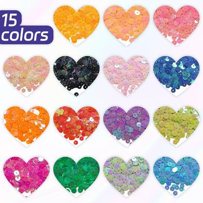 7200 Pcs Bulk Loose Sequins for Sewing, 6mm PVC Sequins and Spangles Yellow Flat Round for Crafting, Embroidery, Festival Costume Decoration